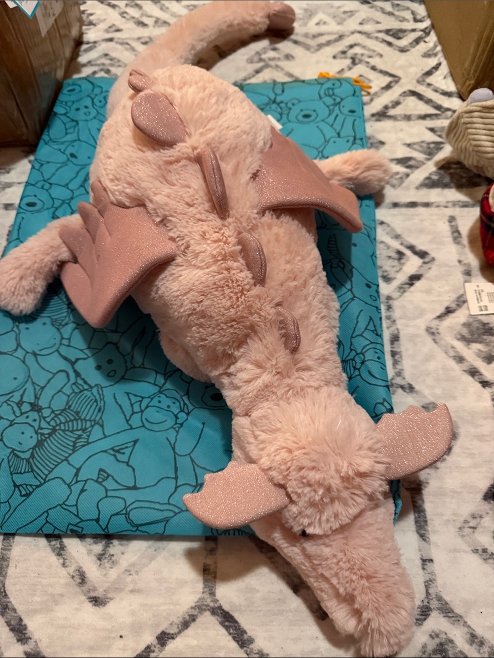 Jellycat Blush Pink Dragon Plush Hair Accessory